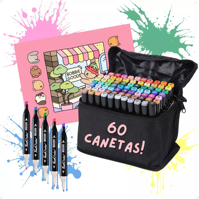 Kit de 60 Cores + Livro