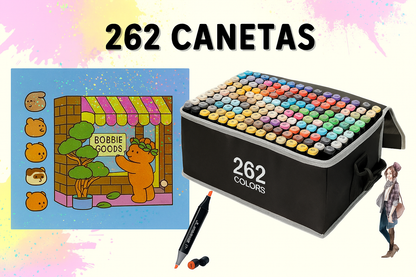 Kit de 262 Cores + Livro